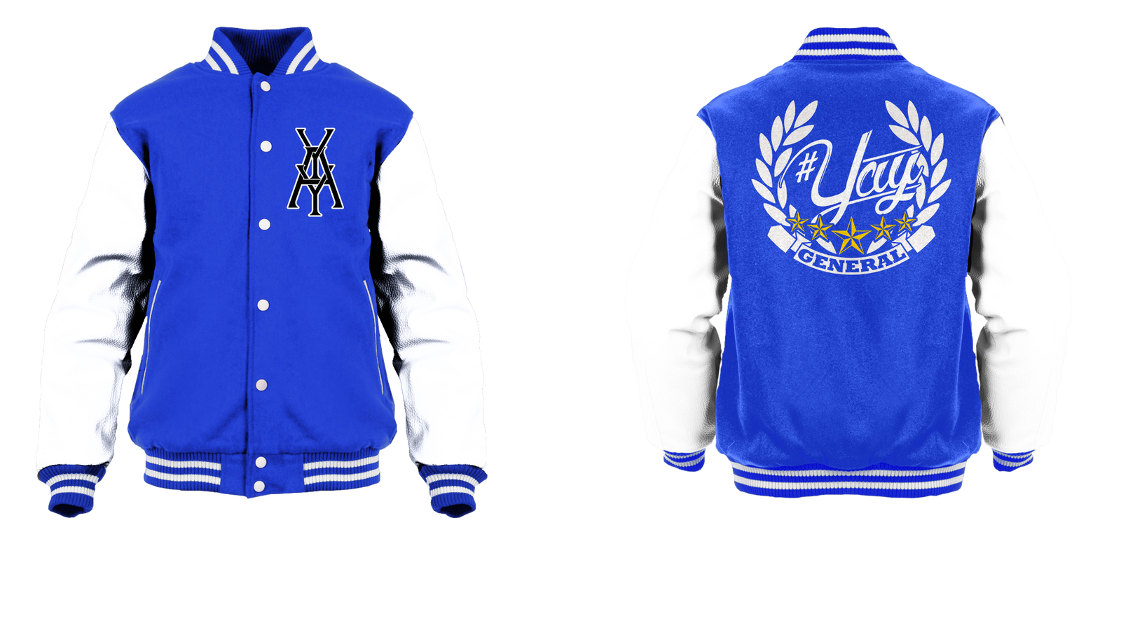 General Yay Monogram Logo Varsity Jacket