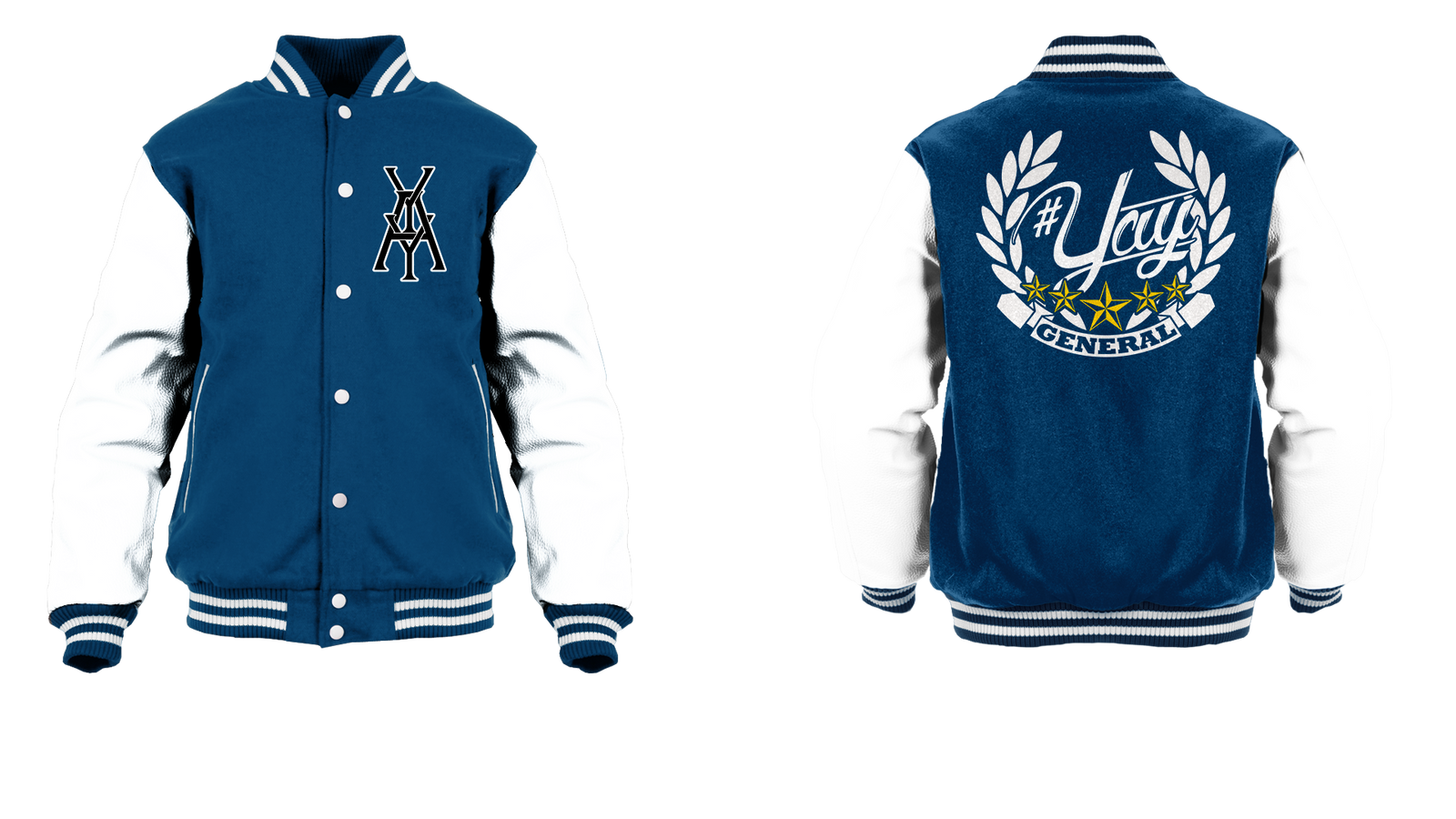 General Yay Monogram Logo Varsity Jacket