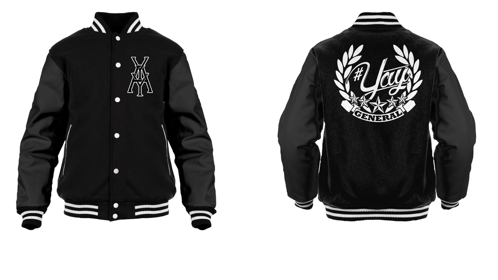 General Yay Monogram Logo Varsity Jacket