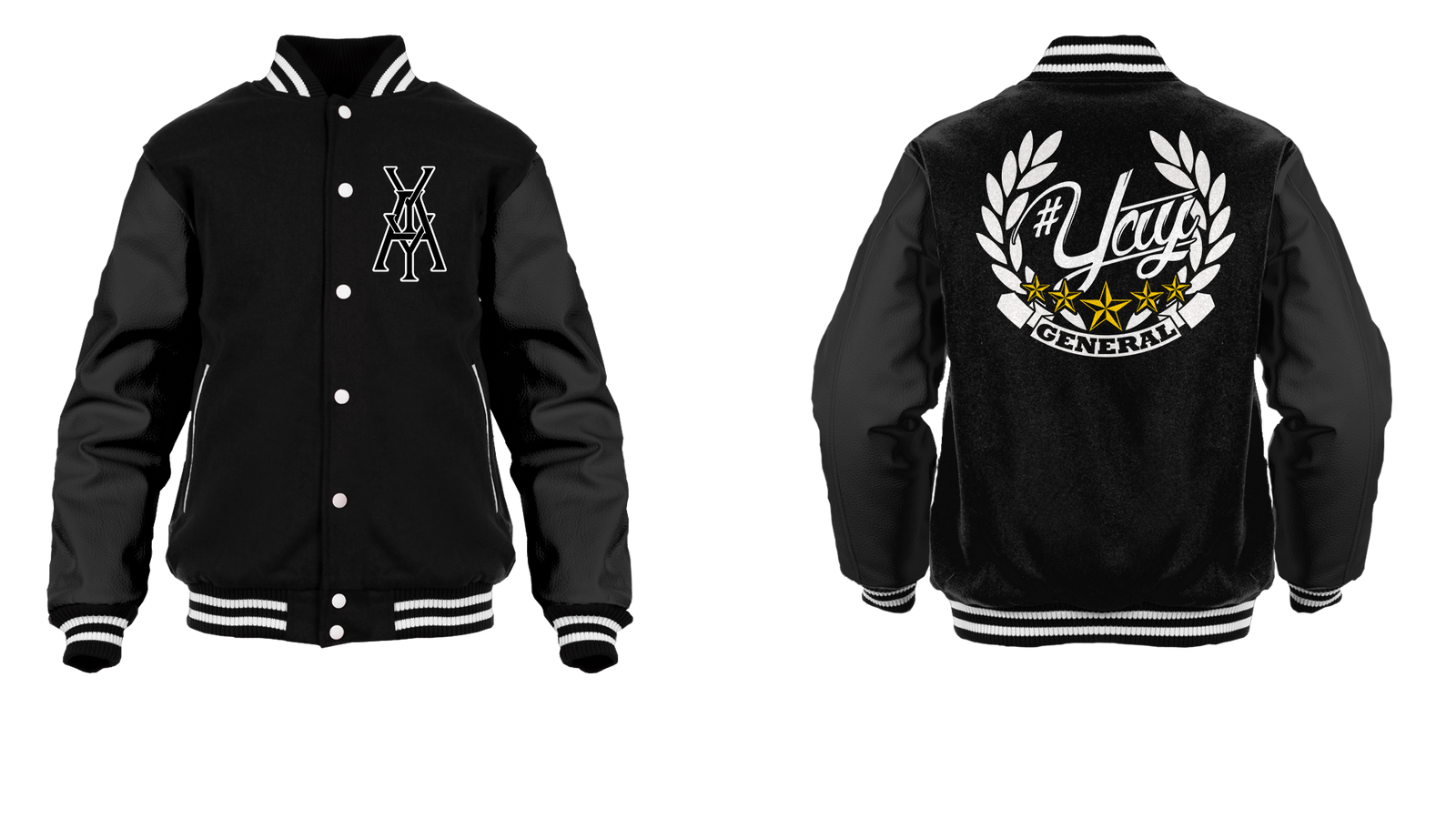 General Yay Monogram Logo Varsity Jacket