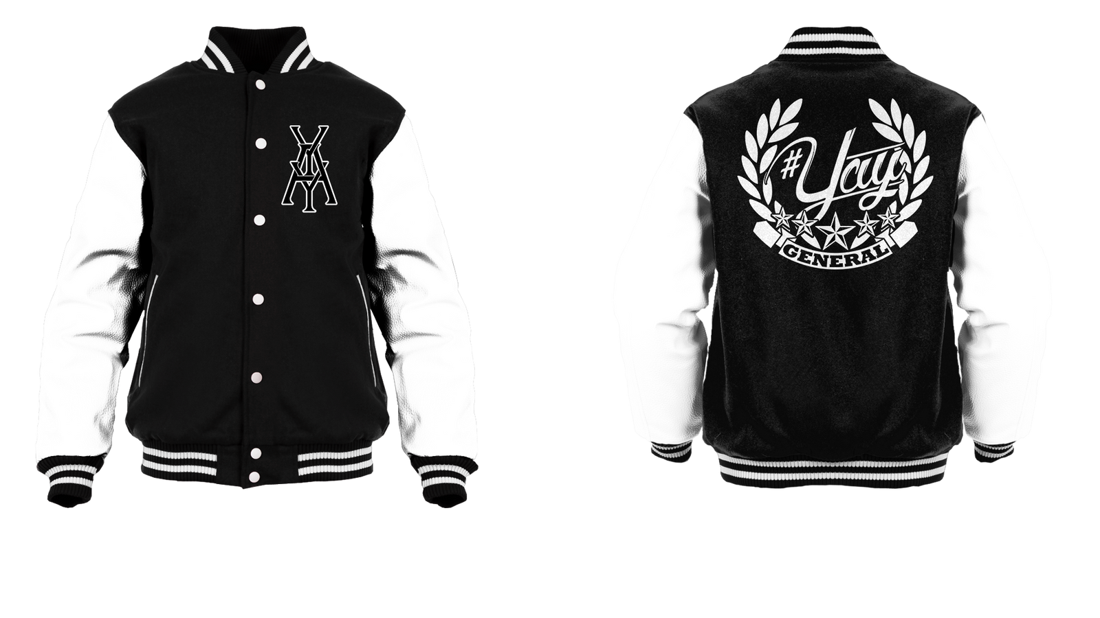 General Yay Monogram Logo Varsity Jacket