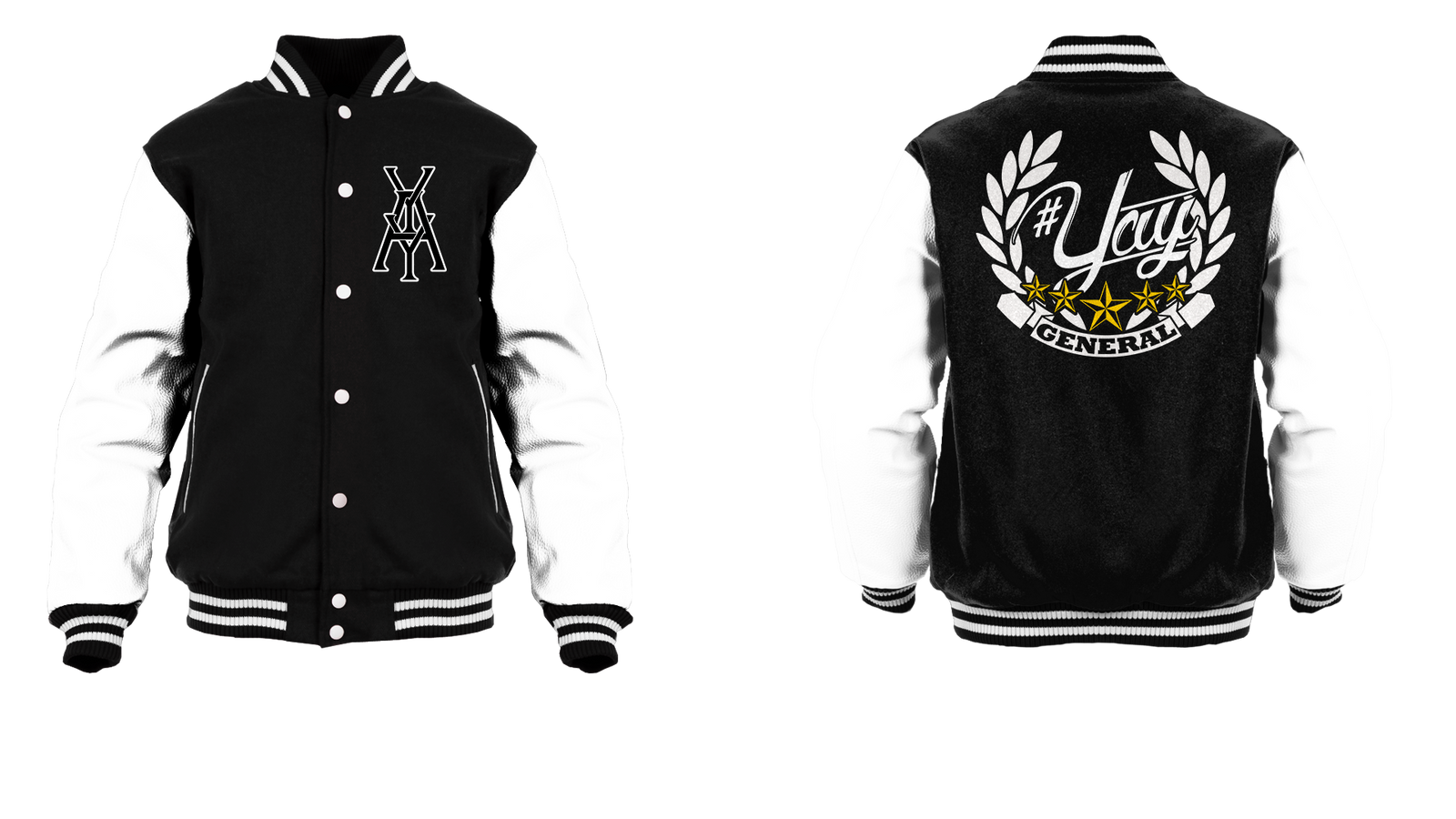 General Yay Monogram Logo Varsity Jacket