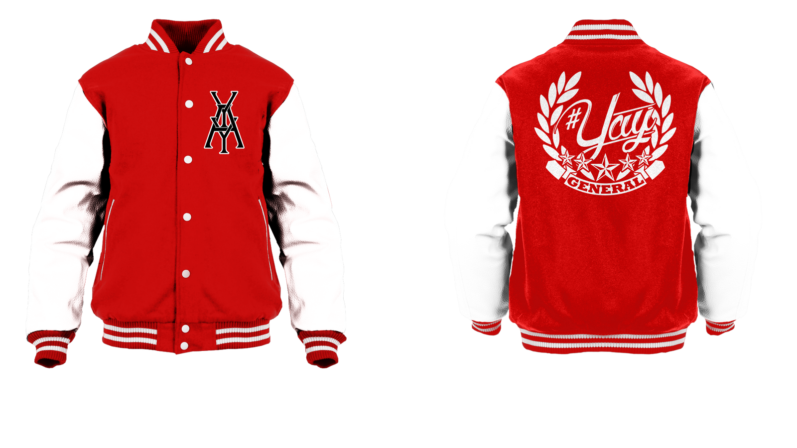 General Yay Monogram Logo Varsity Jacket