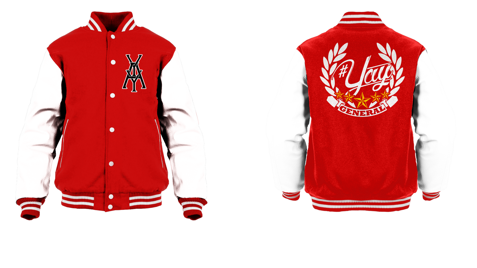 General Yay Monogram Logo Varsity Jacket