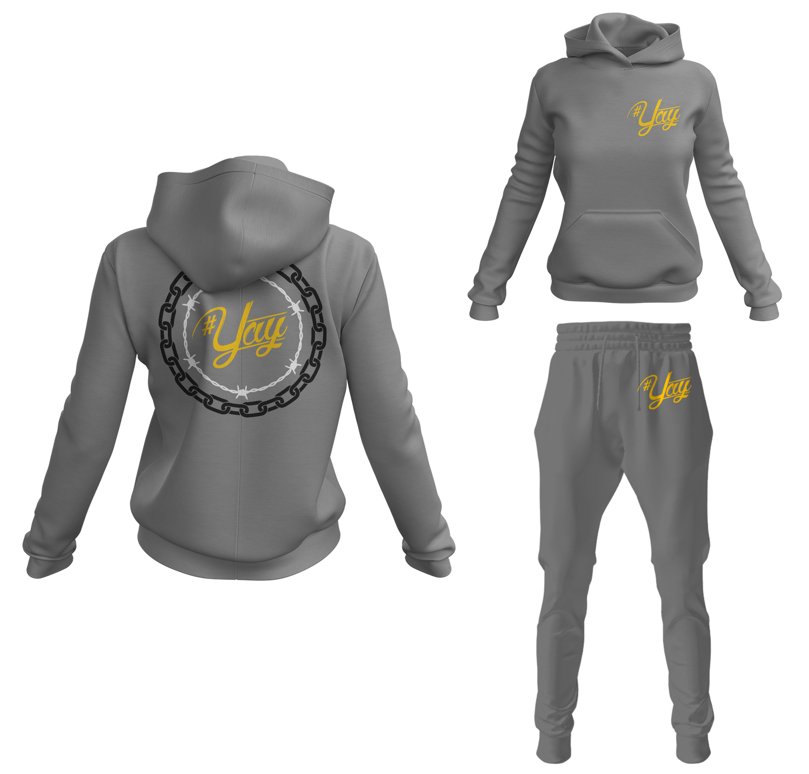 Women's Classic Chain and Barbed Yay Pullover Sweatsuits