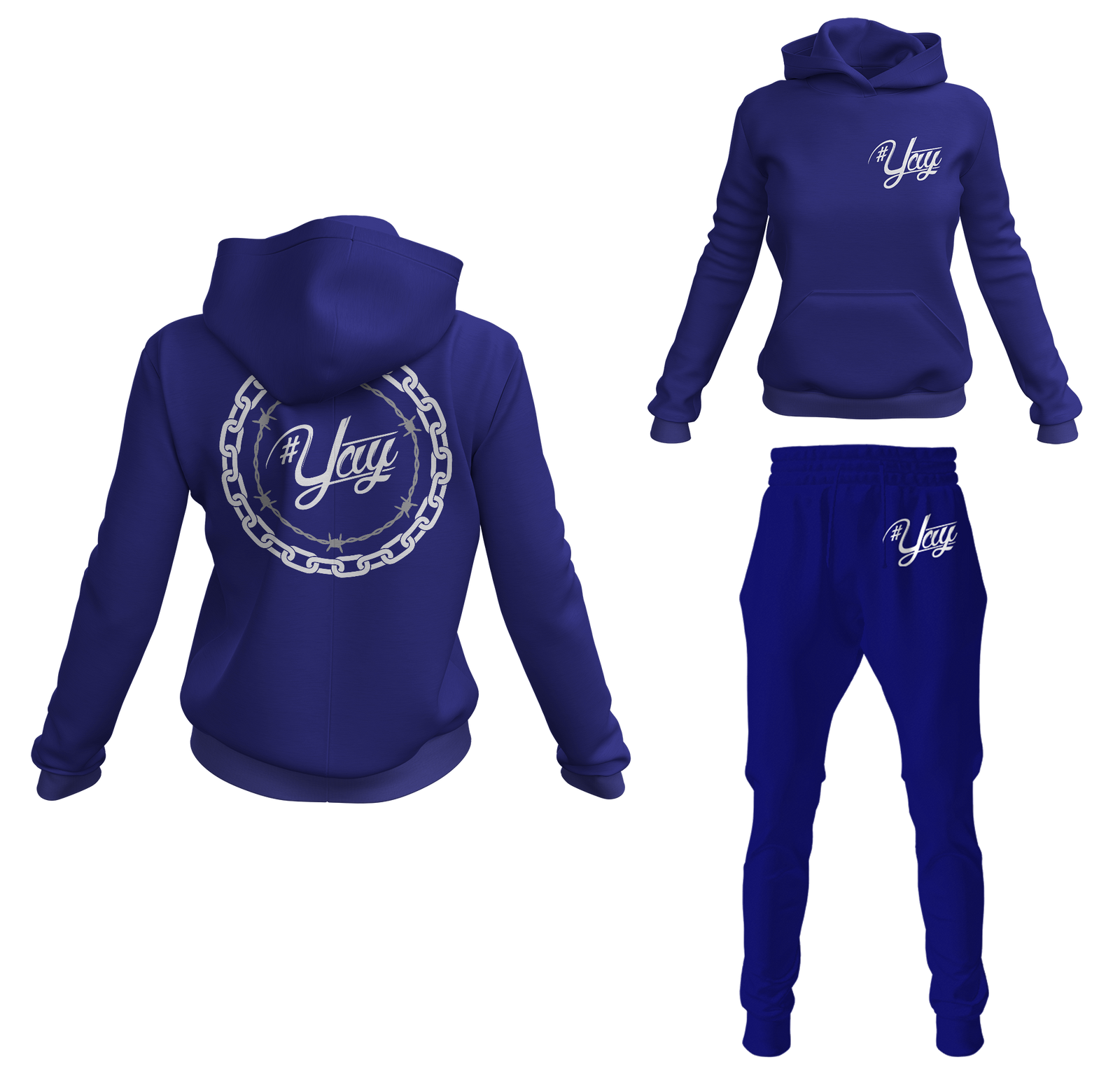 Women's Classic Chain and Barbed Yay Pullover Sweatsuits