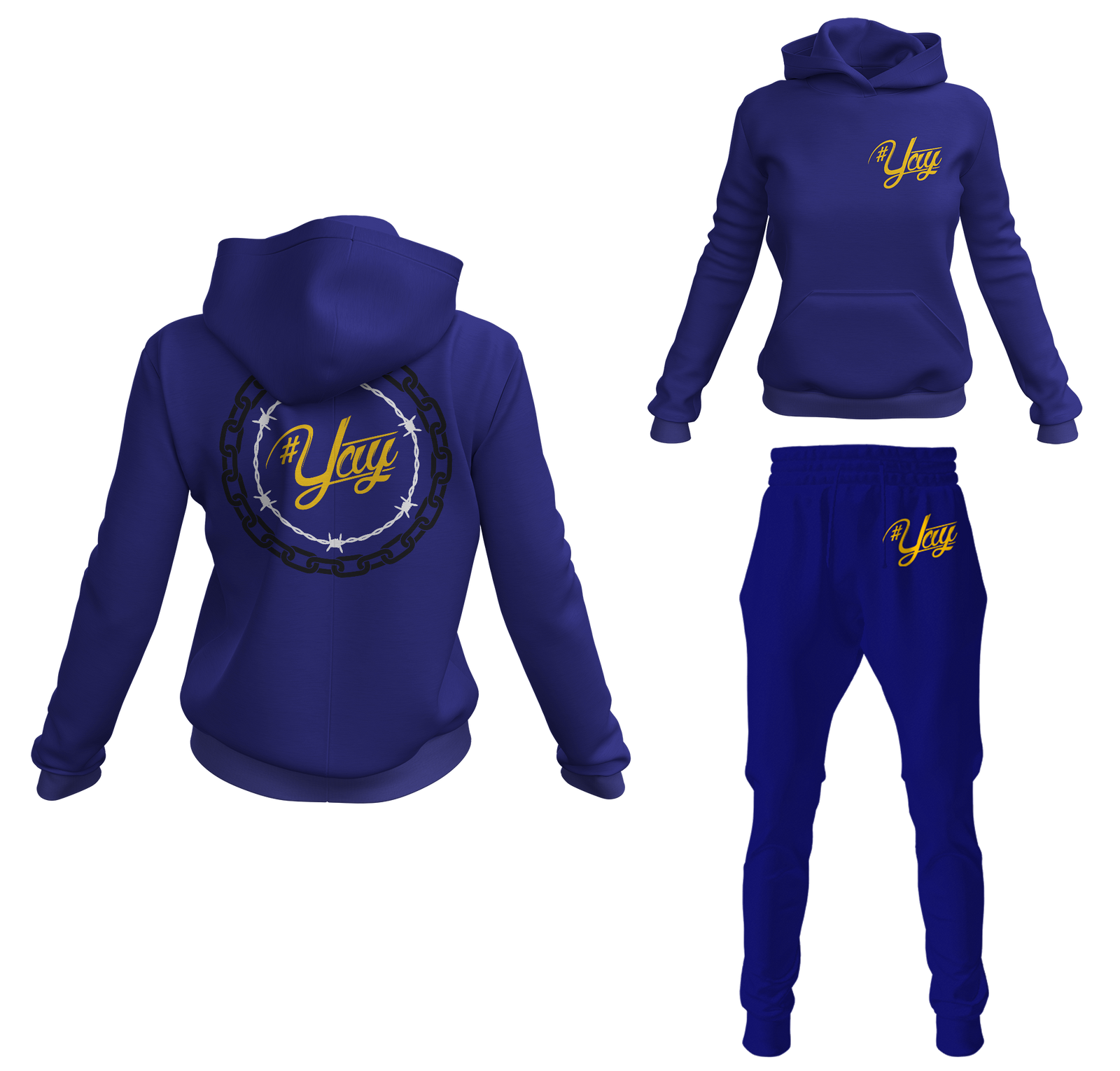 Women's Classic Chain and Barbed Yay Pullover Sweatsuits