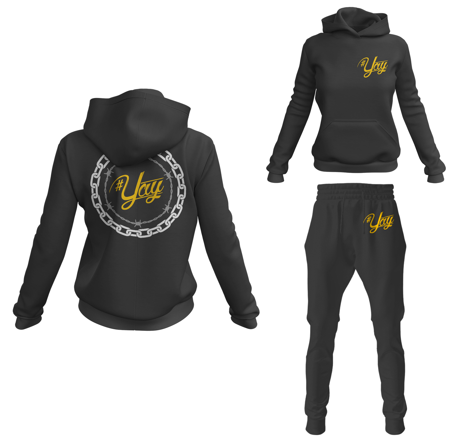 Women's Classic Chain and Barbed Yay Pullover Sweatsuits
