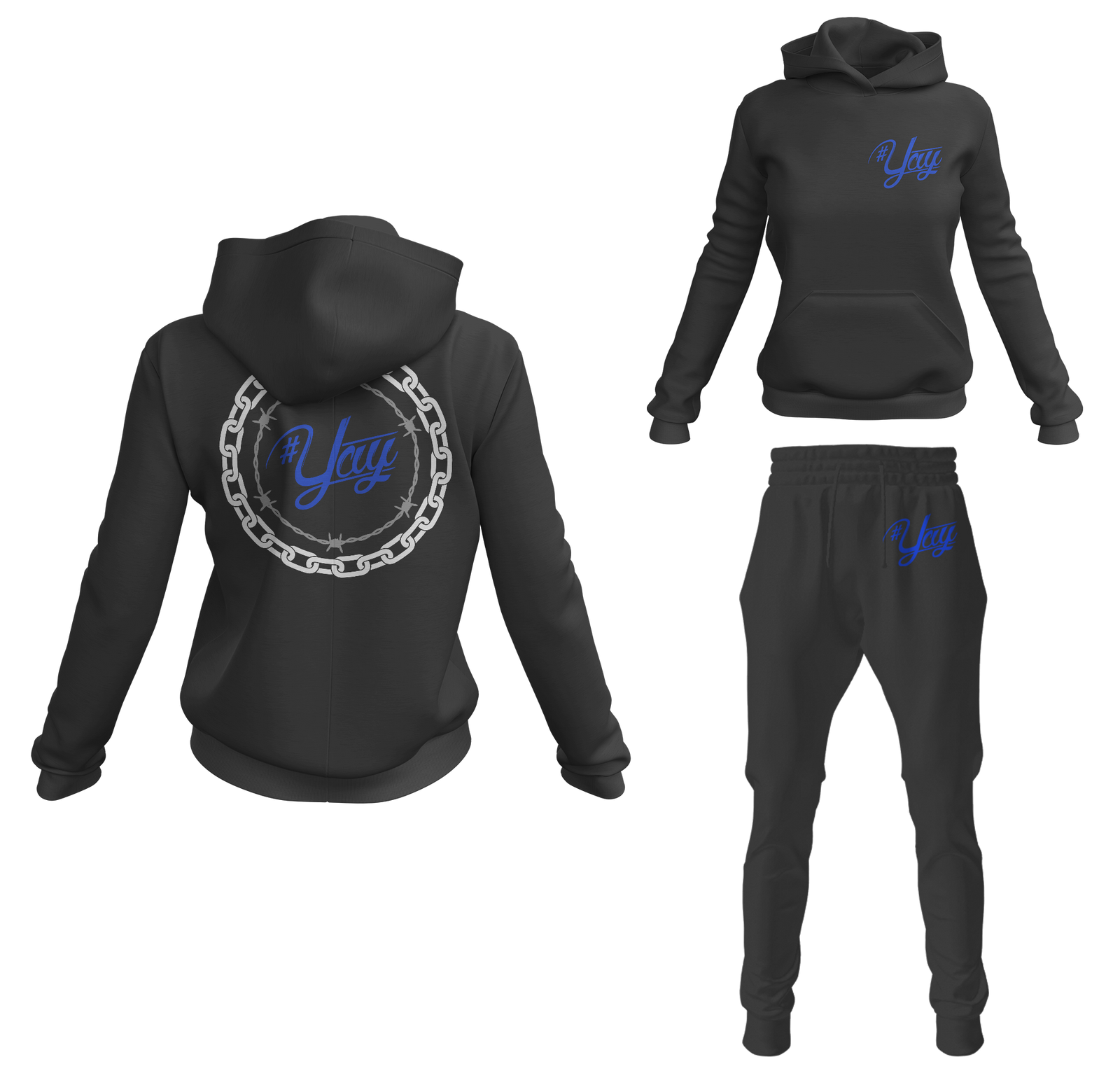 Women's Classic Chain and Barbed Yay Pullover Sweatsuits
