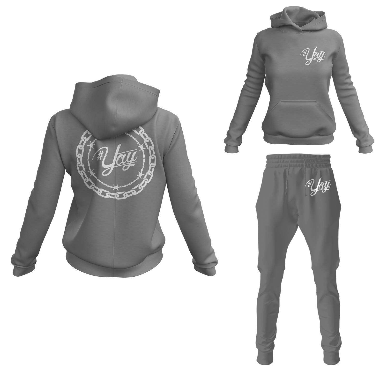 Women's Classic Chain and Barbed Yay Pullover Sweatsuits
