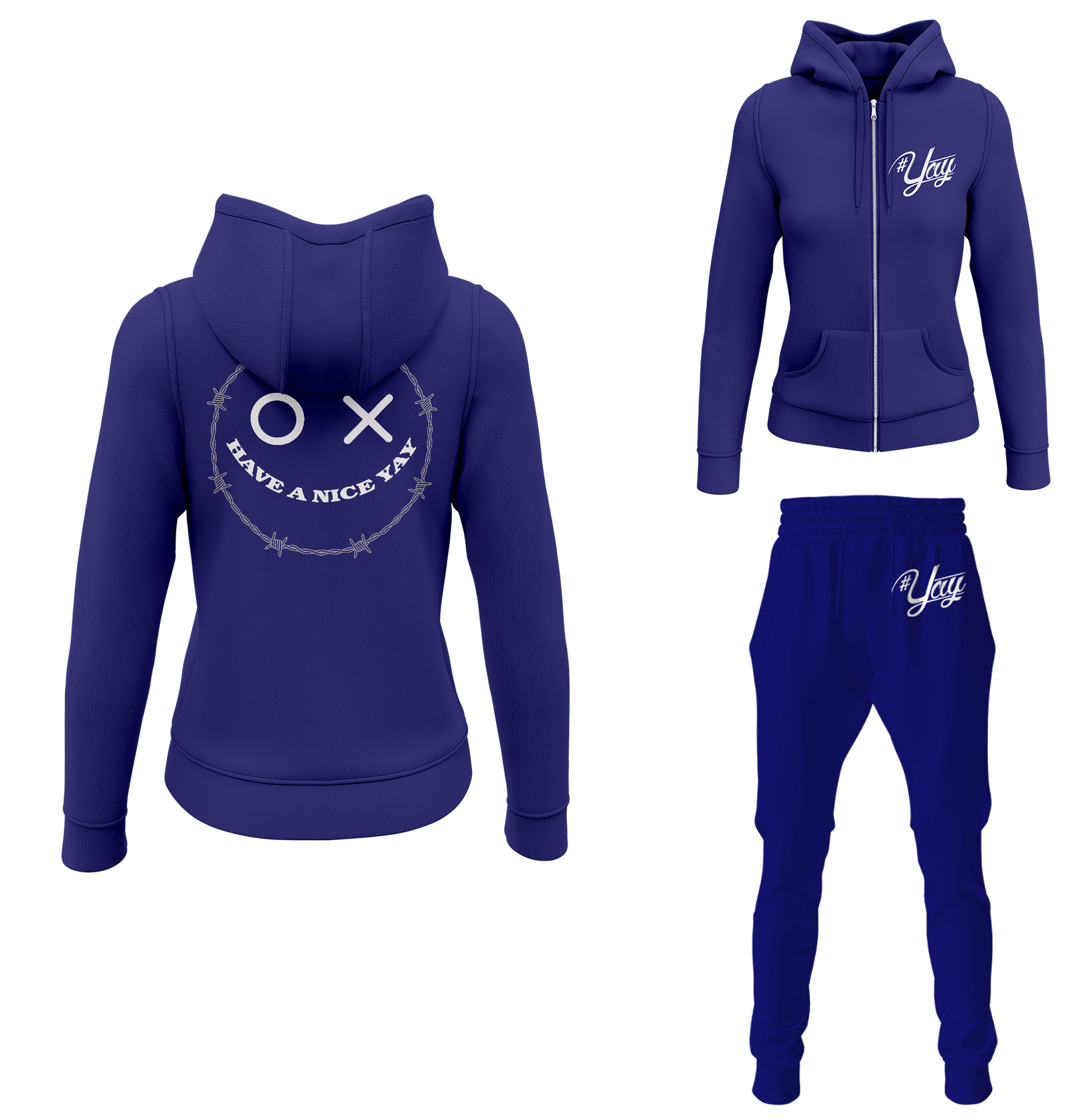 Women's Barbed Yay Zipped Sweatsuits