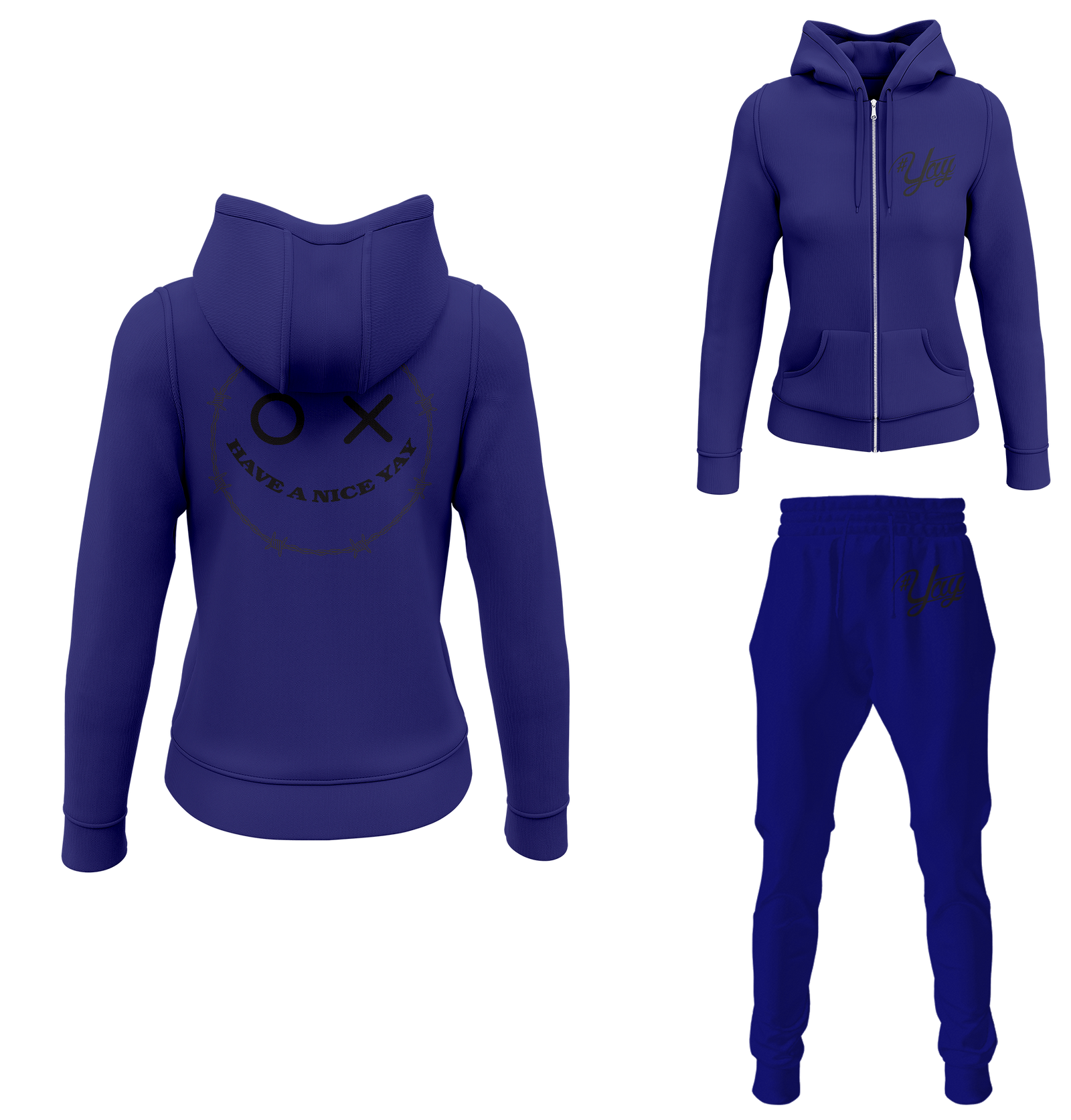 Women's Barbed Yay Zipped Sweatsuits