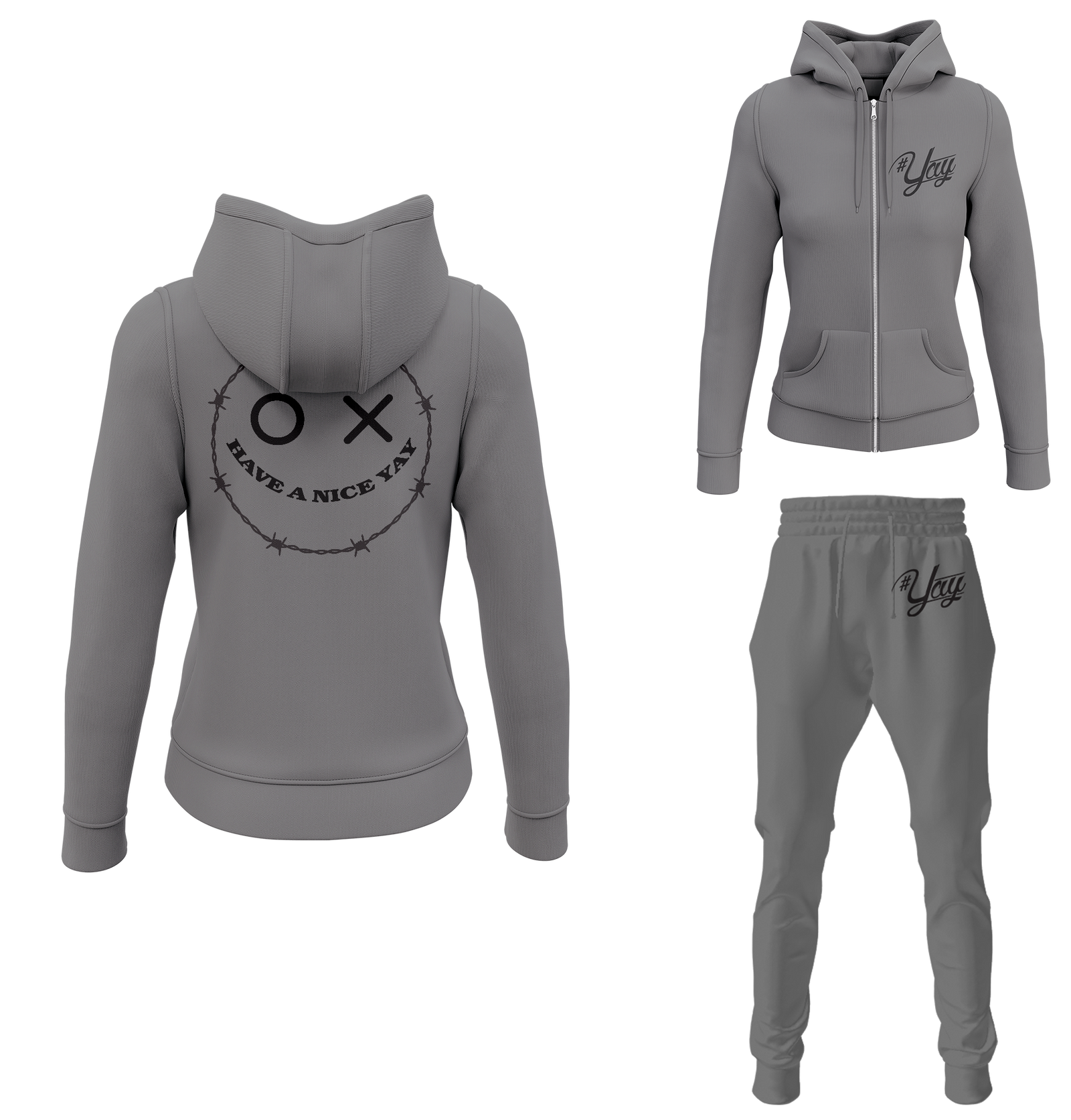 Women's Barbed Yay Zipped Sweatsuits