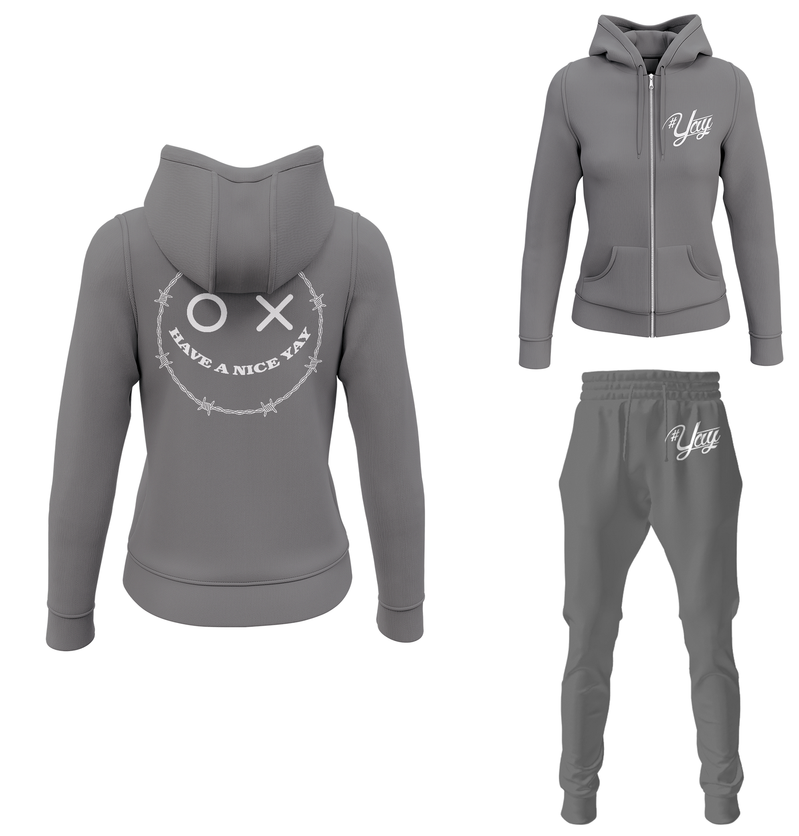 Women's Barbed Yay Zipped Sweatsuits