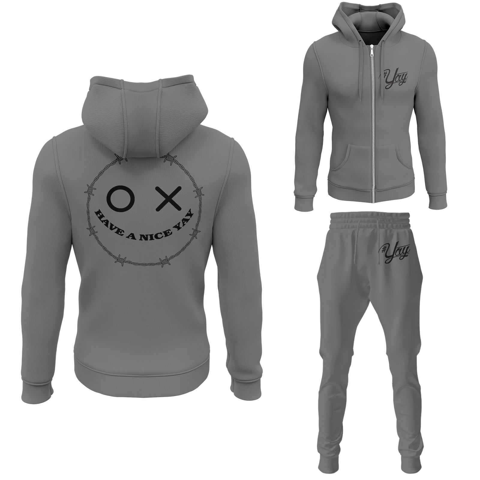 Chinx Drugz  Barbed Yay  Coke Boy Zipped Sweatsuits