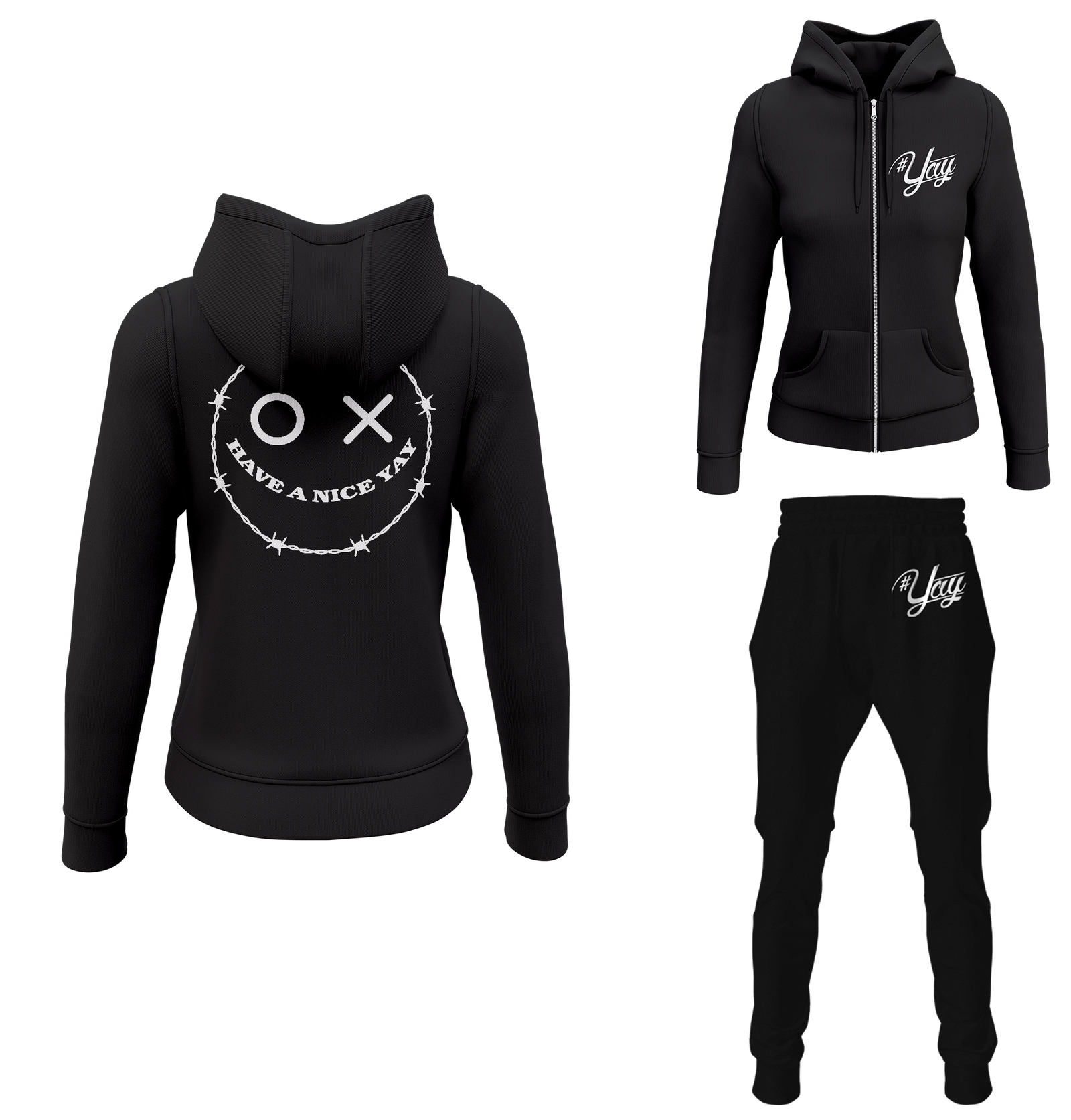 Women's Barbed Yay Zipped Sweatsuits
