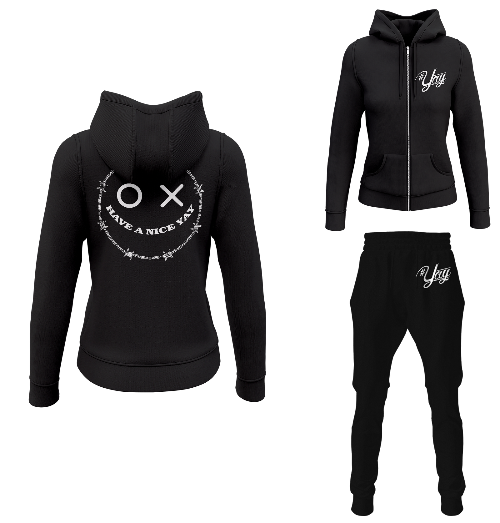Women's Barbed Yay Zipped Sweatsuits