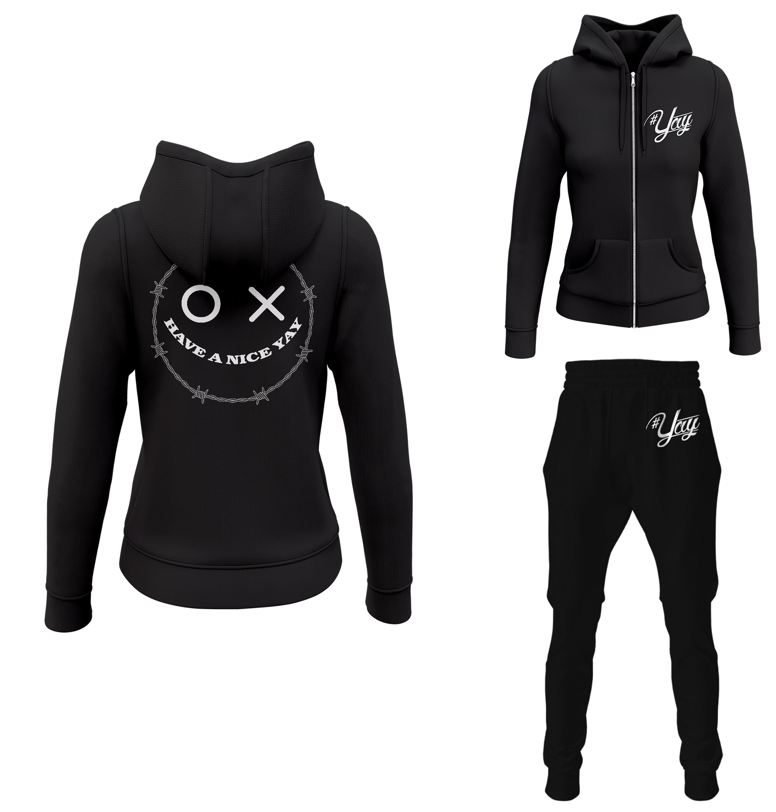Women's Barbed Yay Zipped Sweatsuits
