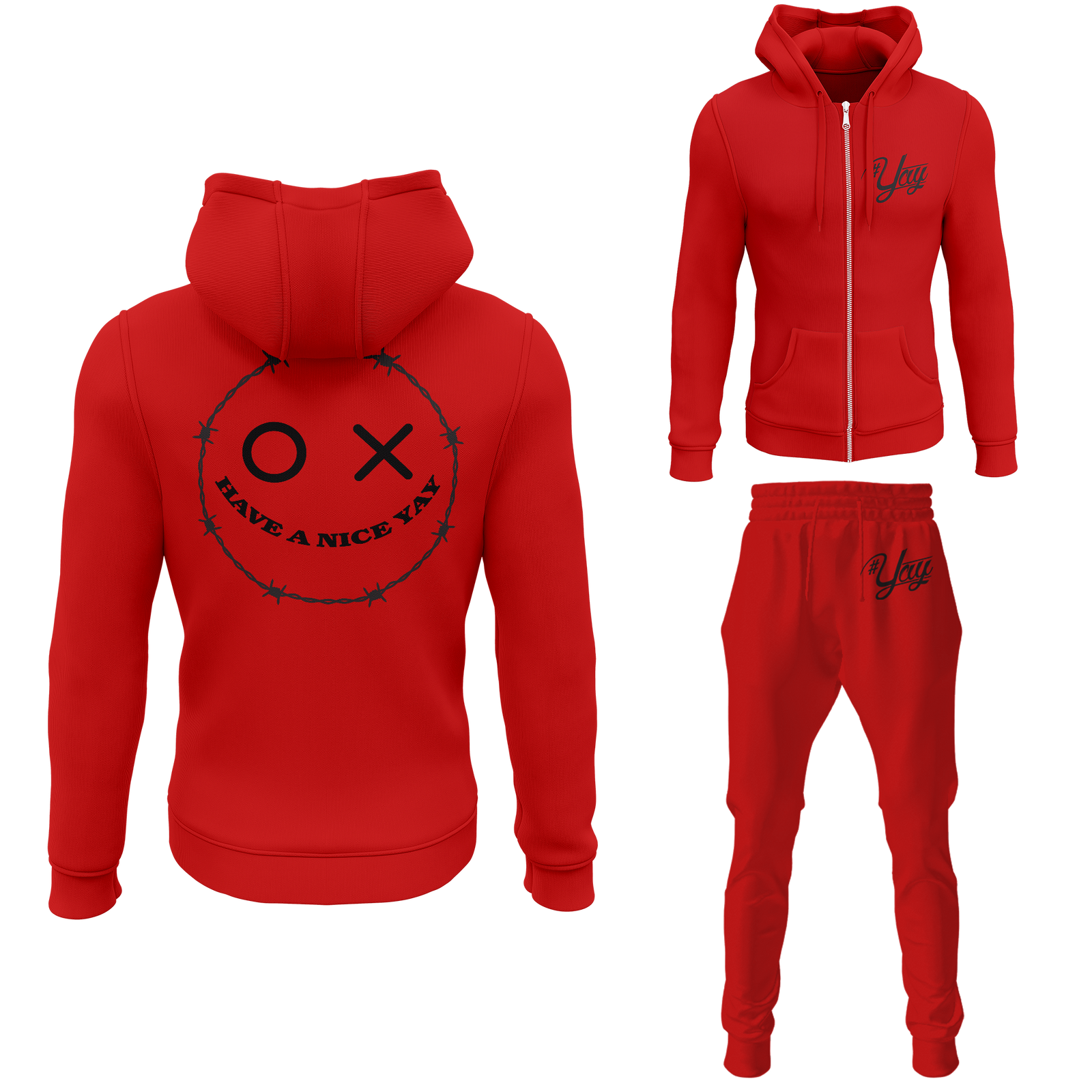 Chinx Drugz  Barbed Yay  Coke Boy Zipped Sweatsuits