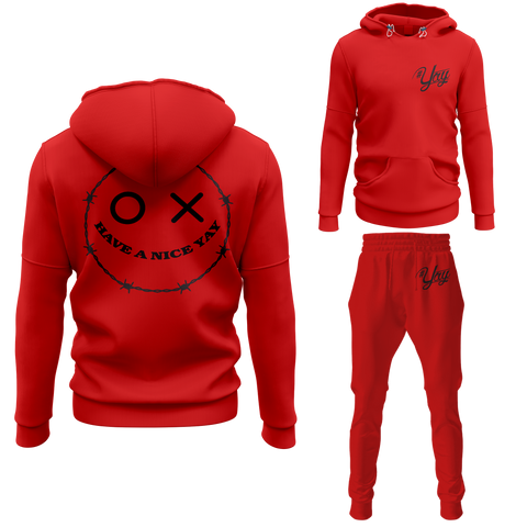 Chinx Men's Classic Chain and Barbed Yay Pullover Sweatsuits