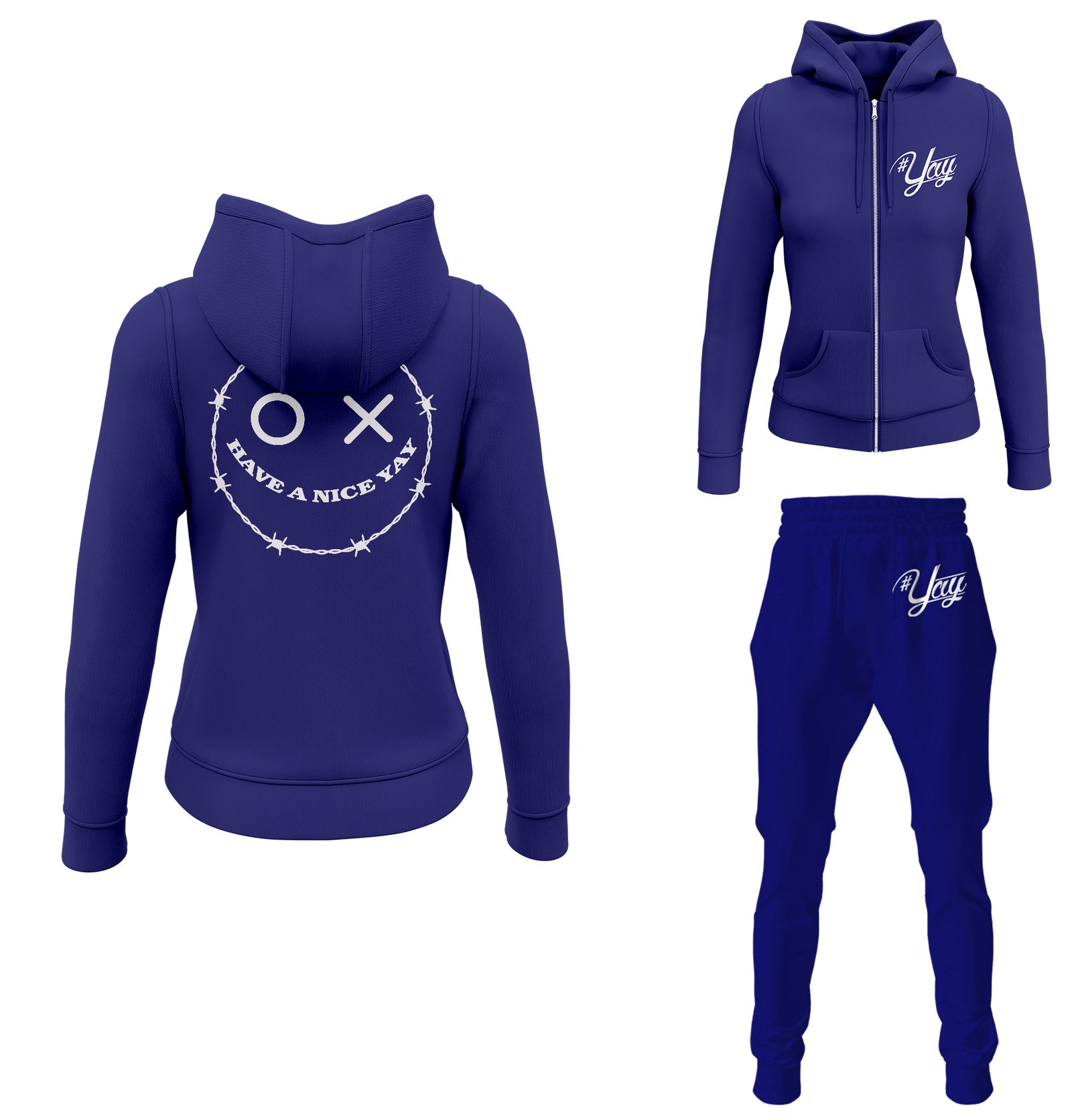 Women's Barbed Yay Zipped Sweatsuits