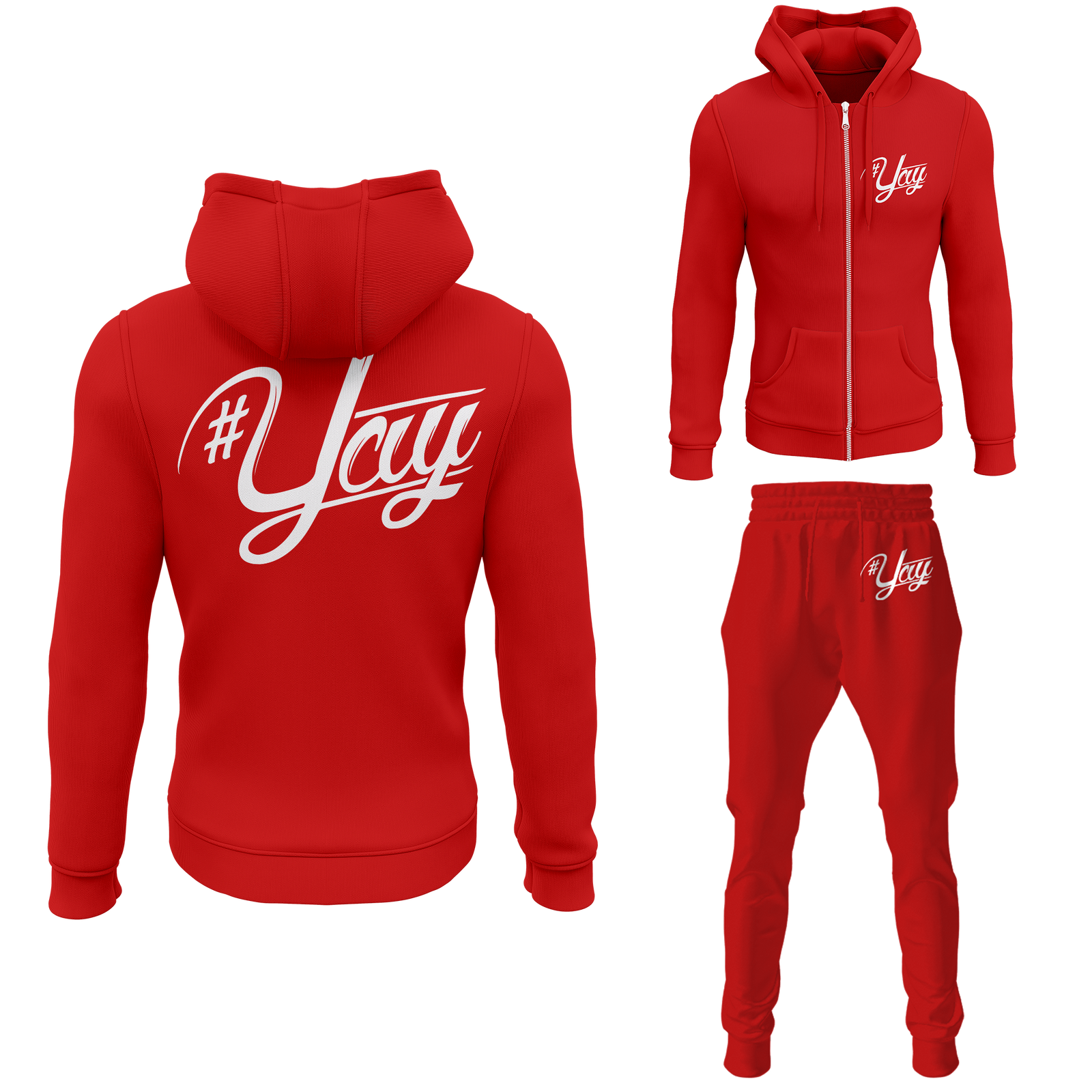Chinx Men's Classic Yay Zipped Sweatsuits
