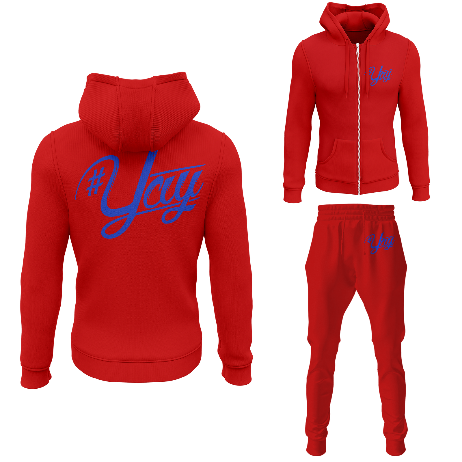 Chinx Men's Classic Yay Zipped Sweatsuits