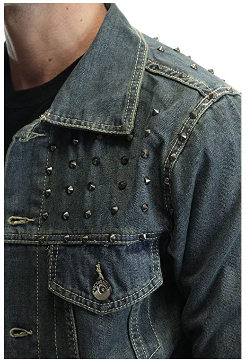 Chinx Yay Vintage Denim Spiked Jacket