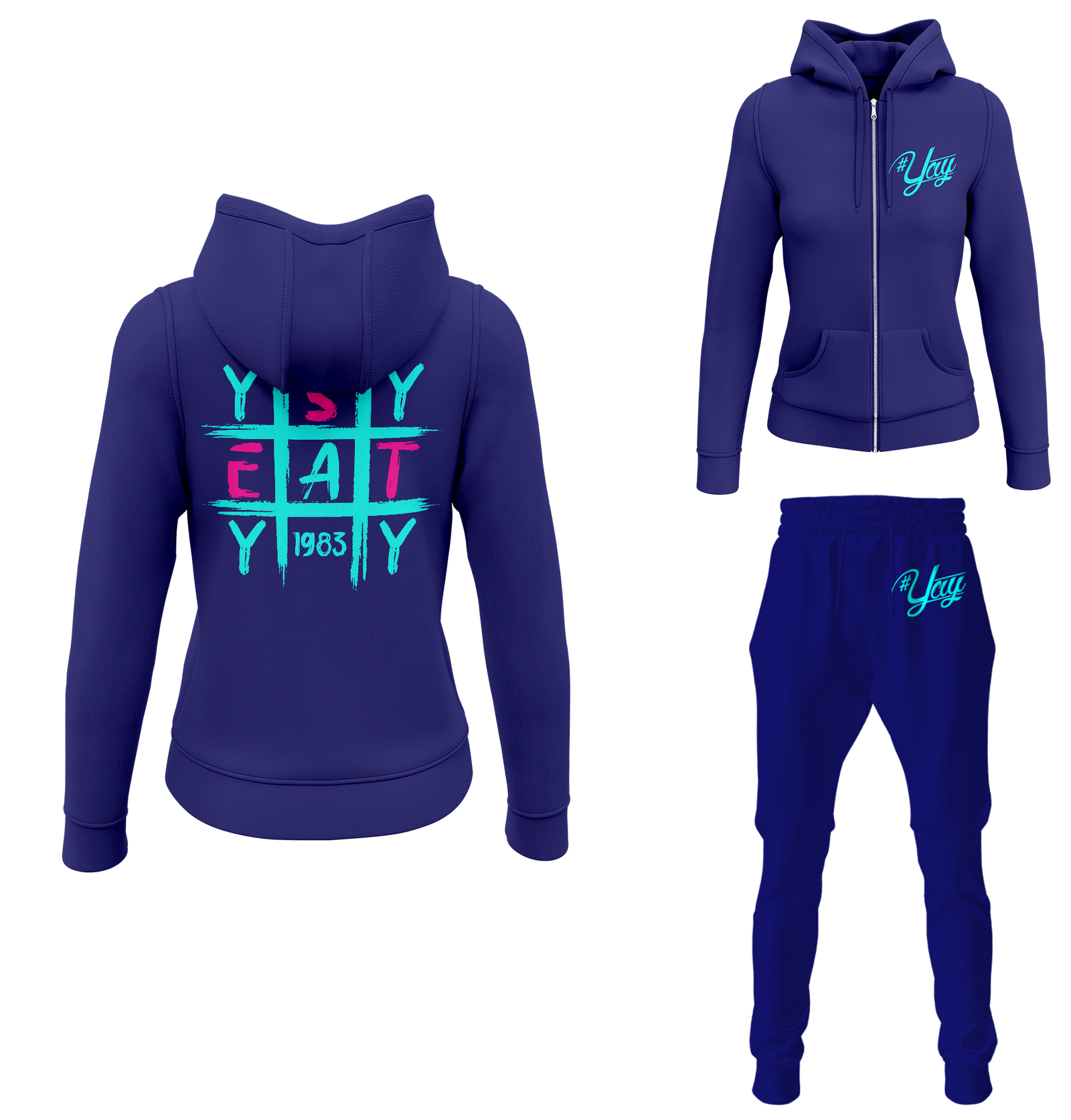 Women's Tic Tac Yay Zipped Sweatsuits