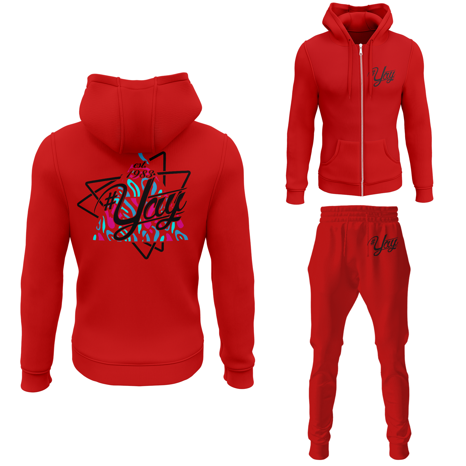 Men's Tri Yay Zipped Sweatsuits