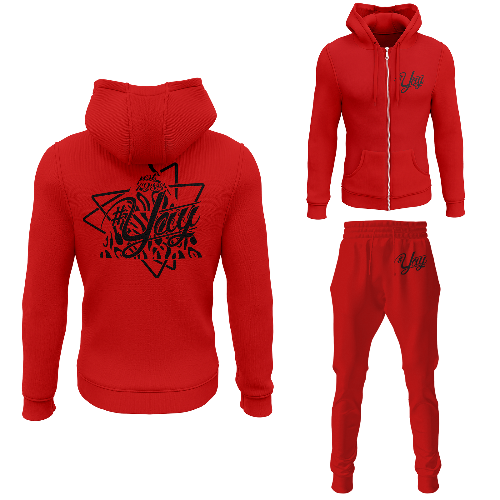 Men's Tri Yay Zipped Sweatsuits