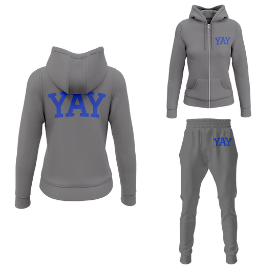 Gray Womens Yay Block Zipped Sweatsuits