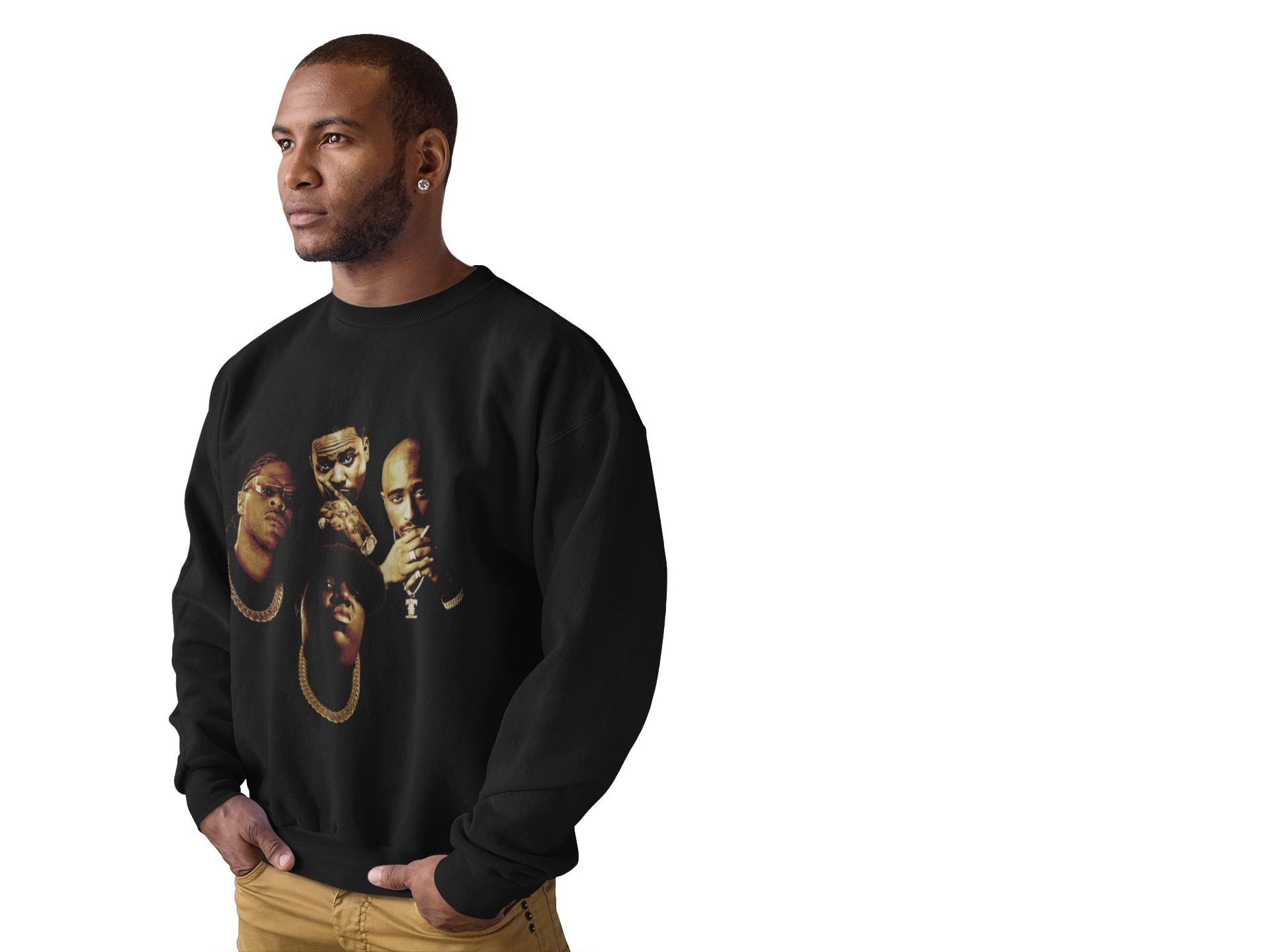 Chinx Drugz, Stack Bundles, 2Pac & Notorious Big Crewneck – FOUR