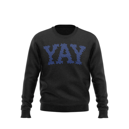 YAY Lines Crewneck Sweatshirt (Black)