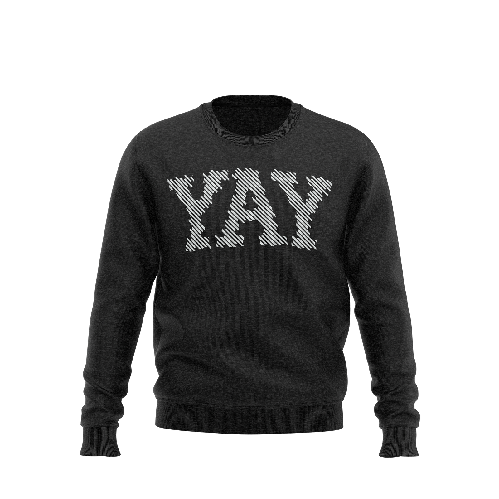YAY Lines Crewneck Sweatshirt (Black)