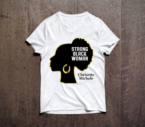 Strong Black Woman V-neck Tee