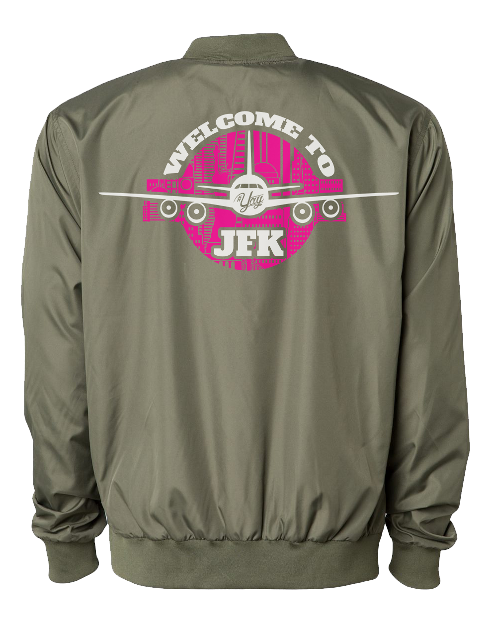 Mono YAY JFK NYCBG Bomber Jacket (Army Green)