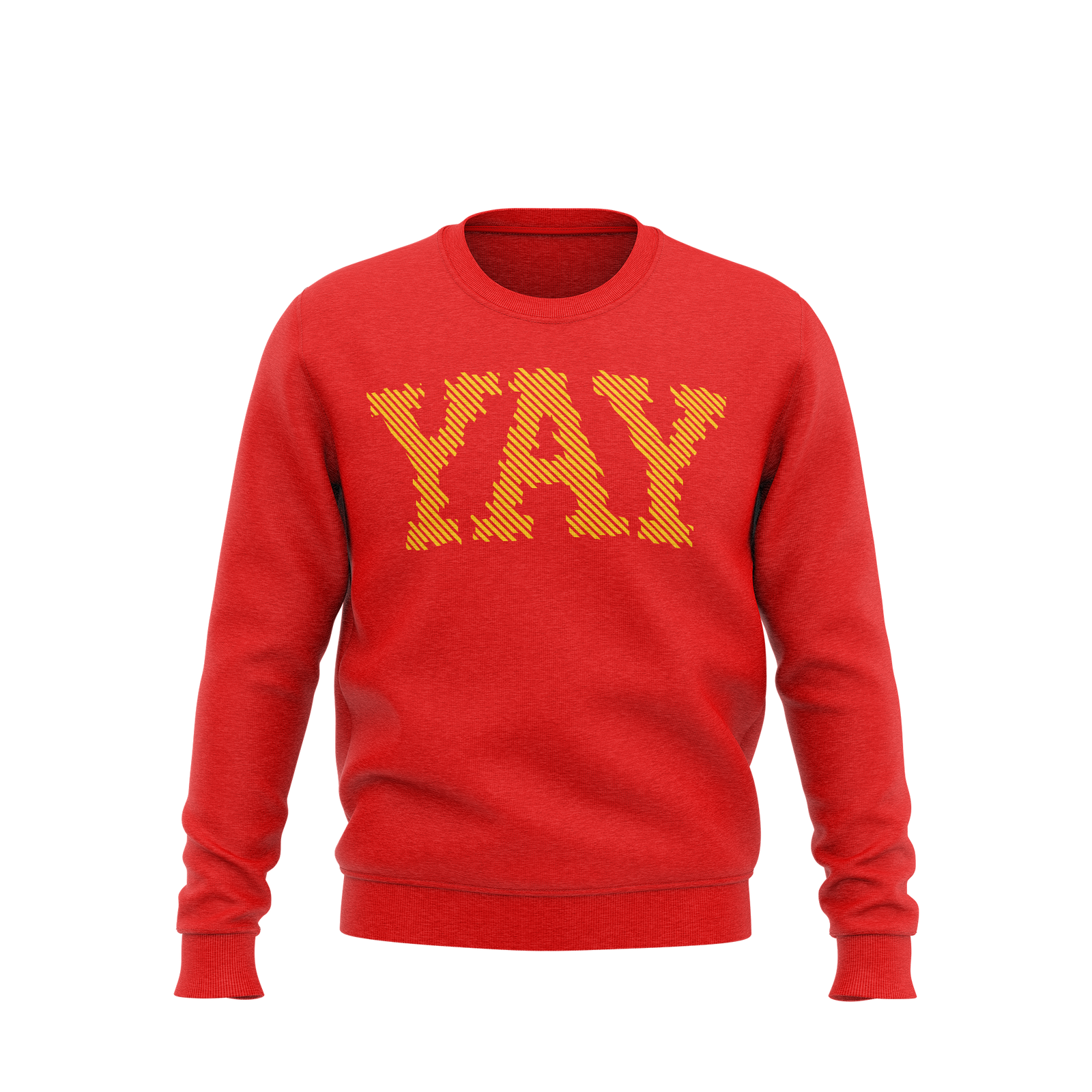 YAY Lines Crewneck Sweatshirt (Red)
