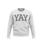 YAY Lines Crewneck Sweatshirt (White)