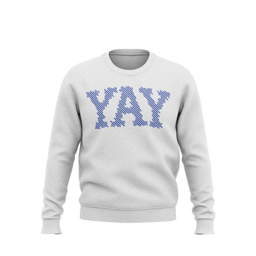 YAY Lines Crewneck Sweatshirt (White)